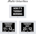 Jaihonda Dementia Clocks for Seniors Large Display Digital Clock with Date and Day of Week for Elderly 8 Alarm Options Digital Clocks with Large Number-7 Inch White