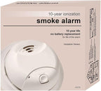First Alert 0827B Ionization Smoke Alarm with 10-Year Sealed Tamper-Proof Battery , White , Pack of 1