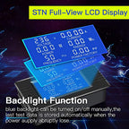 2 Pieces AC Current Voltage Amperage Power Energy Panel Meter LCD Digital Display Ammeter Voltmeter Multimeter with Split Core Current Transformer CT AC 80-260V 100A Multi-Function Power Monitor