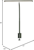 Airlonv LED Desk Lamp for Office Home, Eye-Caring Desk Light with Stepless Dimming Adjustable Flexible Gooseneck, 10W USB Adapter Desk Lamp with Clamp for Reading, Study, Workbench (Green)