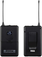 Wireless Microphone System Pro Audio 8 Channel UHF 8 Lavalier Bodypacks 8 Lapel Mic 8 Headsets for Karaoke System Meeting Church Speaking Conference Wedding Party Frequency B