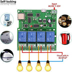 Newgoal WiFi Wireless Inching Relay Monentary/Self-Locking Switch Module DIY Smart Home Remote Control DC 5-32V AC90-260V Ewelink App iOS/Andriod Compatible with Alexa Echo Google Home IFTTT (DC4)