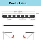QiaoYoubang 1U Hinged Rack Panel 6D XLR HDMI Audio Rack Mount Panel for 19 inches Rack Mount (6D)