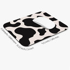 Armanza Square Mouse Pad Black Cow Print,Personalized Premium-Textured Custom Mouse Mat Design,Washable Mousepad Cloth,Non-Slip Rubber Base Computer Mouse Pads for Wireless Mouse