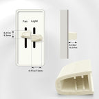 Hoolerry 2 Pcs Dimmer Switch Knob Dimmer Replacement Knob Compatible Replacement Set of Two Split for Compatible with Lutron Skylark Fan Speed & Light Control (Beige)