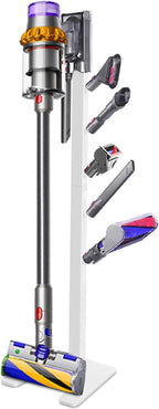 XIGOO Storage-Stand-Docking-Station-Holder Compatible with V15 Detect V11 V10 V8 V7 V6 Cordless Vacuum Cleaners, Stable Metal Organizer Rack(White, 5 Hooks)