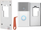 Fansoun Adhesive Video Doorbell Mount for Ring Battery Doorbell(2024 Release) No Drilling Camera Door Mounting Holder Bracket Accessories for Apartments Office Houses (White)