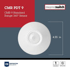 SensorSwitch Ceiling Motion Sensor, PDT Passive Dual Technology Passive Infrared PIR and Microphonics Occupancy Sensor, 360° Small Motion Detection, Indoor Use, Line Voltage, Standard Range