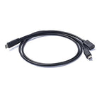Yinziha Type C Male to Type C Male and Female Charging Cable Sound Card Connection Wire for Live Streaming and Mobile Devices