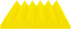 Foam Factory Inc 24 Pack Color Acoustic Foam Panel Studio Soundproofing Wedge Wall Tiles 12” X 12” X 2” (Yellow)