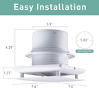 Hehou 5.9 Inch Bathroom Exhaust Automatic Fan Low Noise Window Wall Mount Vent Fan with Motion Sensor for Bathroom Kitchen Garage