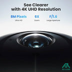 SOLIOM Security Cameras Wireless Outdoor,8MP Ultra HD for Day and Night, No Subscription,Built in Radar,Solar Powered Cameras for Home Security, 360° Pan Tilt Auto Tracking,5G & 2.4G WiFi, 2-Cam Kit