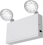 TANLUX New York City Approved Emergency Light, Emergency Lights with Battery Backup, White Steel Housing, AC 120/277V, Two Heads