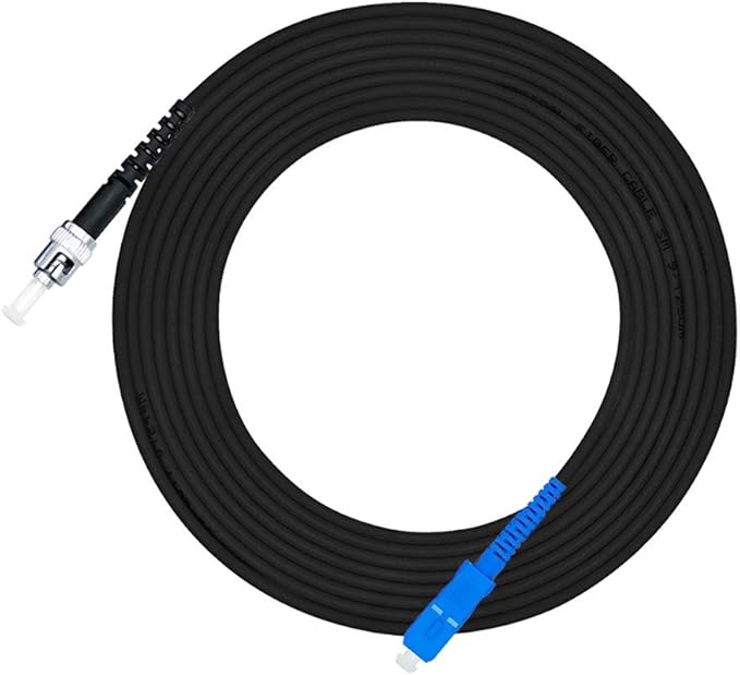Jeirdus 15M SC to ST Outdoor Armored Simplex 9/125 SM Fiber Optic Cable Jumper Optical Patch Cord Singlemode 15Meters 49ft SC-ST