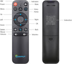 BOXPUT BPR1S Plus Air Mouse Remote BT & 2.4G RF Replacement Remote with USB Receiver and Voice Control Supports 6-Axis Gyro IR Learning for Android TV Box TV Stick Smart Set Top Box