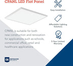 Lithonia Lighting CPANL 2x2 LED Flat Panel Light, 2 ft. x 2 ft. LED Light Panel, Ceiling Lighting Fixture, 2400/3300/4400 Adjustable Lumens, 3500K/4000K/5000K Switchable CCT, White