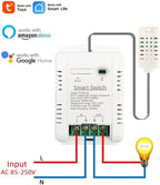 MHCOZY WiFi Wireless Temperature Controller,Include Temperature Probe Sensor ,Tuya app Remote 16A Smart Switch with Energy Consumption Monitoring,Work with Alexa Google (Temperature and Humidity)