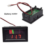 Battery Charge Level Indicator Car Battery Capacity Meter Tester Checker 12V-60V Red Motorcycle Checker Auto Tester Fuel Gauge Indicator