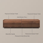 POVISON Fully-Assembled Mid Century Modern TV Stand, 94.49" Wood Media Console with Adjustable LED Light, Entertainment Center with Storage for Living Room