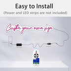 RF Single-Color LED Dimmer Light Controller, Replacement Remote for Neon Signs, Knob LED Strip Dimmer - 23-Key Dimmer with Timer, 12V Compatible Wireless Remote Controller, Custom Neon Remote Control