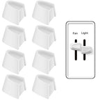 Hoolerry 8 Pcs Dimmer Switch Knob Dimmer Replacement Knob Compatible Replacement Set of Two Split for Compatible with Lutron Skylark Fan Speed & Light Control (White)