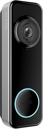 Wyze Battery Video Doorbell Wireless Camera, 1536x1536 HD+ with Color Night Vision, 2-Way Audio, 1:1 Head-to-Toe View, Person/Vehicle/Package Monitor, Wire-Free/Wired Option, 1 Minute Easy Setup