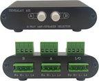TENEALAY 2-Way Stereo Amplifier Speaker Selector, AB Speaker Switch 2 Zone Distribution, Amp Switcher Box, SPK Controller A21