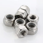 MewuDecor #10 24 Nylon Insert Hex Lock Nuts Locknuts, 304 Stainless Steel 18-8, Bright Finish, 100 PCS