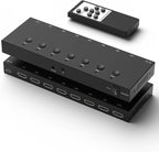 RuiPuo 7Port HDMI Switcher 4K@60Hz 7In 1Out HDMI Selector with IR Remote Supports Full HD 4K/1080P/3D & HDCP2.2 for Switch,Xbox,PS4/PS5,Fire Stick,Roku,Apple TV etc.