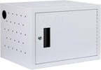 Learniture Structure Series 12-Device Charging Station for Laptops and Tablets, Wall-Mount Lockable Charging Cabinet for 12 Tablets/Chromebooks, Gray