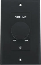 Rockville VOL70200 Black 200W 70V Volume Control Zone Controller, Single Gang, 12-Step Attenuation, Detachable Euro-Block, for Multi-Zone Audio Systems