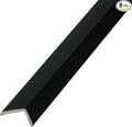 OUZUGIE 8-Pack 57 Inches, WPC Slat Wall Panel Trim,Corner Guard for Low Grille (Black)