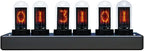 Adventurers IPS Nixie Tube Clock, Creative Electronic DIY Nixie Tube Clock Simulation with 6-Bit IPS LCD Screen,12/24 Hours, RGB Backlit Desktop Decoration,Gifts for Decorating Rooms and Desks