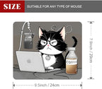 Cat (2) Square Mouse pad, Texture, Waterproof, Anti Slip Rubber Base, Computer Mouse pad, Laptop Mouse pad