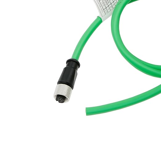 AConnect M12 A Code 8 Pin Female to Flying Leads Cable Industrial Aviation Sensor Waterproof Electrical Shielded Cable for Industrial Cameras Automation Device Network Fieldbus Module 15M