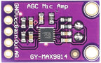 EC Buying 3Pcs MAX9814 Microphone Amplifier Module Electret Microphone Amplifier Module MIC Microphone Sound Amplification Microphone Head Sensor Auto Gain Control Release Ratio Low THD for Arduino