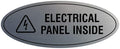 Signs ByLITA Oval Electrical Panel Inside Sign (Brushed Silver) - Large 2 Pack