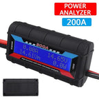 The Perfect Part Battery Monitor - 200A DC Amp Meter, Power Monitor with LCD Display for Clear Reading, RV Battery Monitor to Calculate the Voltage, Current, Power, Discharge Time, Power Meter Monitor