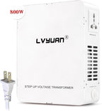 LVYUAN 800W Voltage Transformer Step Up/Down Converter, 110V/120V to 220V/240V, 800W Power Capacity, Circuit Breaker Protection