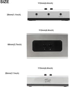 NETMATE 3-Port 3.5mm Stereo Audio Switch, 3.5mm+RCA Audio Switcher 2 Input 1 Output/Audio Splitter Bidirectional Audio Switch with Volume Control Switch Knob for Speaker Headphone
