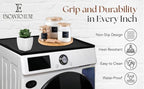 2 PC Washer and Dryer Topper Protector Mat 25"x25", Laundry Washing Machine Top Cover Non-Slip, Waterproof, Silicone Large Washer and Dryer Covers for Top, Dark-Grey (Onyx) Dryer Top Protector Mat