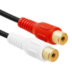 Cmple - 3.5mm Mini Plug to 2 RCA Jack Gold Plated Y Adapter, 3.5mm Male to 2 Female Jack Stereo Audio Cable