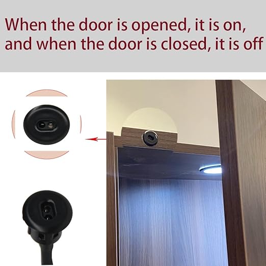 VST Motion Sensor Light Switch, IR Sensor Switch Door Activate Light Switch for Closet Light LED Lights and Under Cabinet Lighting (DC 12/24V 3A)
