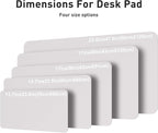 Aothia Faux Leather Desk Mat – Large Mouse Pad, Non-Slip PU Leather Blotter, Waterproof Writing Surface for Office and Home (Pale Lavender White, 47.2" x 23.6")