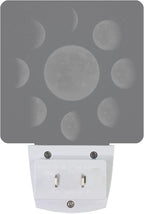 Smoaffly Moon Phases Night Light Plug-in LED Nightlights Auto Sensor Night Lamp Dusk-to-Dawn Lamp Home Decor for Nursery Children Girls Boys