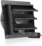 AC Infinity AIRLIFT S10, Shutter Exhaust Fan 10” with 10-Speed Controller, EC Motor - Wall Mount Ventilation and Cooling for Sheds, Attics, Workshops, and Greenhouses