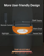 EPLO Smart Toilet Bidet with Tank,Foam Shield,Blackout Flush,Dual Auto Flush,Heated Seat,Air Dryer,Modern Elongated Japanese One Piece Bidet for Bathrooms E18