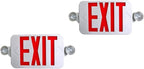 2 Pack Supreme LED All LED Decorative Red White Exit Sign & Emergency Light Combo with Battery Backup (2 Pack)