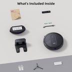 MONSGA Robot Vacuum Cleaner, 4000Pa Powerful Suction Robotic Vacuum, 3.2" Super-Slim, 140Min Runtime, Vacuum Robot for Hard Floor/Low Pile Carpet/Pet Hair, Remote/App/Voice Control, Schedule Clean