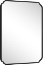 36 x 48 Inch Black Bathroom Vanity Mirror for Wall with Non-Rusting Metal Frame Large Rounded Rectangle Mirror for Over Sink (Horizontal/Vertical)